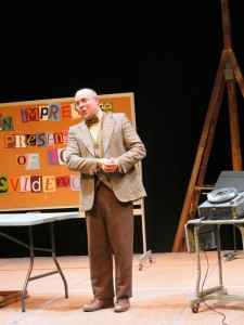 Jim Van Valen in 'Underneath the Lintel' at Riverside Theatre.