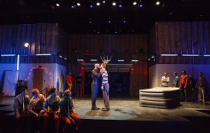 David Ryan Smith and Conrad Schott with cast of "The Glory of the World." Photo by Bill Brymer.