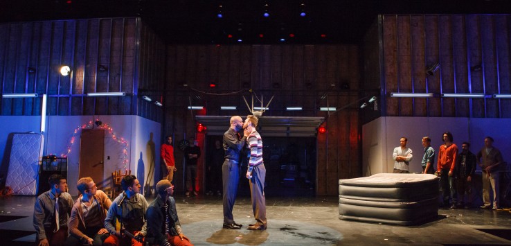 David Ryan Smith and Conrad Schott with cast of "The Glory of the World." Photo by Bill Brymer.