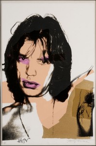  Image credit: Andy Warhol, Mick Jagger #9, 1975. Screenprint in color, ed. 11/250, 43 1/2 x 29 inches. Gift of Dr. and Mrs. Henry Hope. Collection of NSU Art Museum Fort Lauderdale, 76.6.Photo courtesy of NSU Art Museum Fort Lauderdale. © 2015 The Andy Warhol Foundation for the Visual Arts, Inc. / Artists Rights Society (ARS), New York