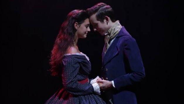 Isabel Prado and Daniel Grest in "Les Miserables, School Edition." at the Henegar Center. Detail of photo by Dana Niemeier.