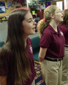 Christy Chadwick and Emily Carey, members of the Brevard Youth Chorus