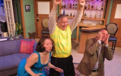 Rachel Greshes, Terrence Girard and Mark Blackedge in Melbourne Civic Theatre's "Fox on the Fairway." Photo by Pam Harbaugh