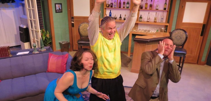 Rachel Greshes, Terrence Girard and Mark Blackedge in Melbourne Civic Theatre's "Fox on the Fairway." Photo by Pam Harbaugh