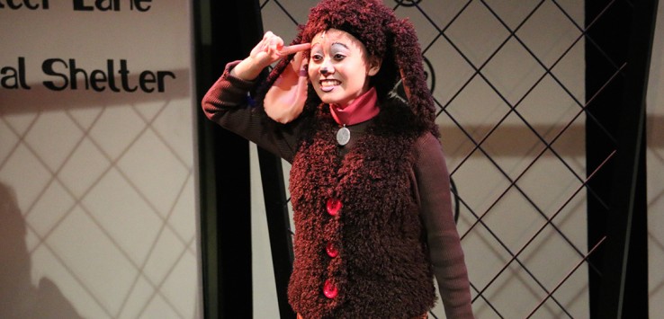 Samantha Cho Grossman as 'Pansy' in 'Poodleful!' at Riverside Theatre.