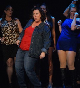 Traci McGough  as Georgie in 'The Full Monty' at Titusville Playhouse