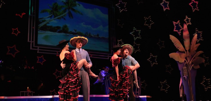 From left: Jennifer Swiderski, Ryan Murray, Sara Andreas and Brian Ogilvie in'Swinging on a Star' at Riverside Theatre.