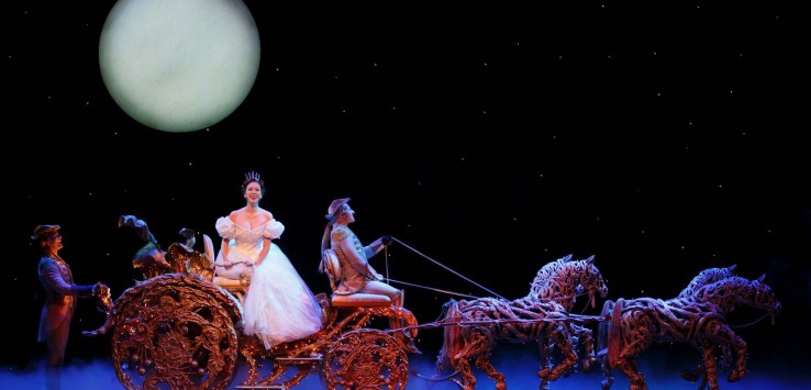 From left: Eric Anthony Johnson, \ Kaitlyn Davidson and Chip Abbott from the Rodgers + Hammerstein’s CINDERELLA tour. Photo by Carol Rosegg