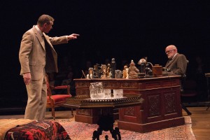 From left: David Schmittou and Steve Brady in "Freud's Last Session" at Riverside Theatre.