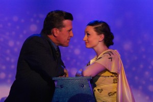 Patrick Ryan Sullivan and Tiffany Trill in 'Singin' in the Rain' at Titusville Playhouse. Photo by Doug Lebo.