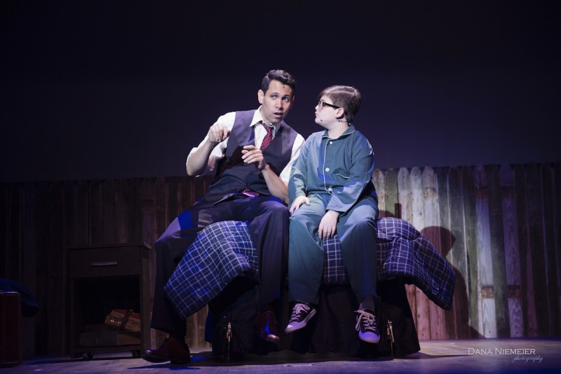 Omar Montes and Aidan Holihan in Henegar Center production of "Big Fish." Photo by Dana Niemeier