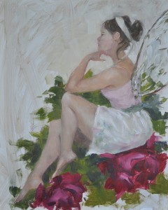 'FAIRY' is an oil painting by Lisa Mistiuk, on view during February at Fifth Avenue Art Gallery.