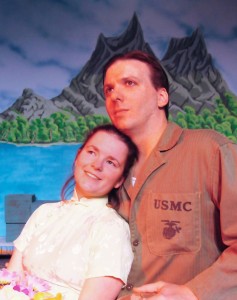 Miranda Kane and Anthony DeTrano as Liat and Lt. Cable in Surfside Players' production of SOUTH PACIFIC.