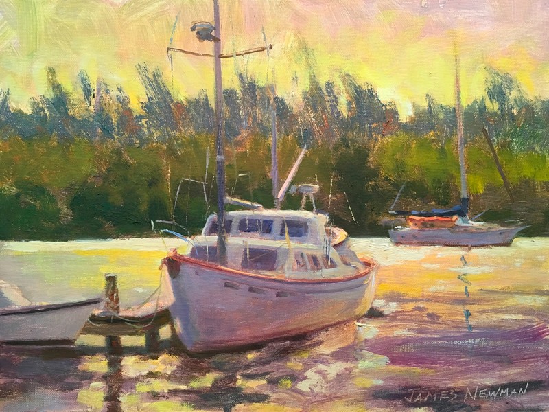 "Sunset with Sailboat" by James Newman